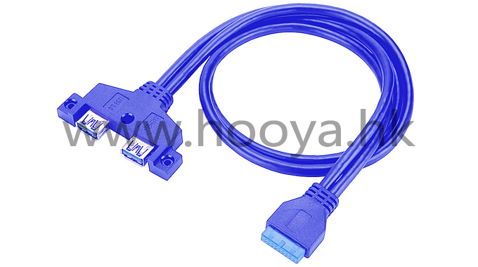 USB303(20P)2AF蓝色斜边06米